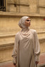 Satin Jersey Pullover Hijab - Honey