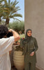 Tan through headscarf olive
