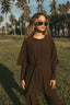 Tan through t-shirt w/ detachable sleeves hot chocolate