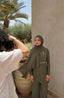 Tan through headscarf olive