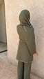 Tan through headscarf olive
