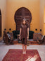 Bronze glitter dress shortsleeve