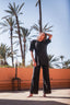 Tan through wide pants