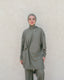 Tan through t-shirt w/ detachable sleeves olive