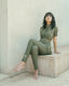 Tan through legging olive