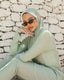 Tan Through Dress Longsleeve Matcha