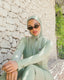 Tan Through Dress Longsleeve Matcha