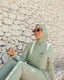 Tan Through Dress Longsleeve Matcha
