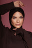 Satin Jersey Pullover Hijab - Espresso