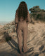 Tan through wide pants mocha