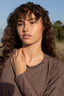 Tan through t-shirt w/ detachable sleeves mocha