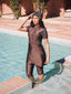 Bronze glitter dress shortsleeve