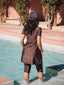 Bronze glitter dress shortsleeve