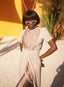 Pearl glitter dress shortsleeve