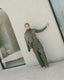Tan through wide pants olive