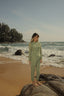 Tan Through Dress Longsleeve Matcha