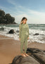 Tan Through Dress Longsleeve Matcha