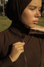 Tan through pullover hijab hot chocolate