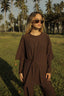 Tan through t-shirt w/ detachable sleeves hot chocolate
