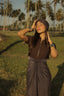Tan through glitter dress shortsleeve hot chocolate