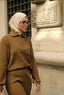 Satin Jersey Pullover Hijab - Sandstone