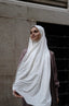 Satin Jersey Headscarf | White