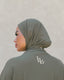 Tan through pullover hijab olive