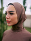 Water-resistant pullover hijab taupe