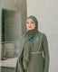 Tan through glitter dress longsleeve olive